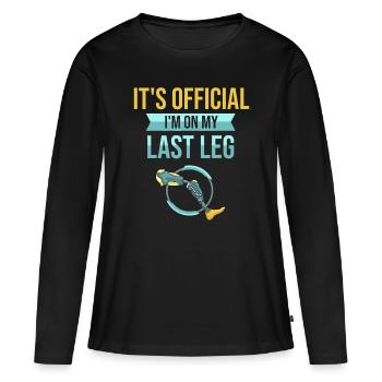 Beinprothese Beinamputation Amputiertes Bein amputiertes Bein - Frauen Premium Bio Langarmshirt - Schwarz - Vorne - Julia (174cm)