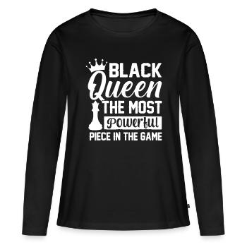 Black Queen The Most Powerful Piece The Game Black - Women's Premium Organic Long Sleeve Shirt - black - Front - Julia (174cm)