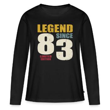 40. Geburtstag Jahrgang 1983 Legend Since 1983 - Frauen Premium Bio Langarmshirt - Schwarz - Vorne - Julia (174cm)