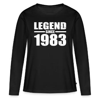 40. Geburtstag Jahrgang 1983 Legend Since 1983 - Frauen Premium Bio Langarmshirt - Schwarz - Vorne - Julia (174cm)