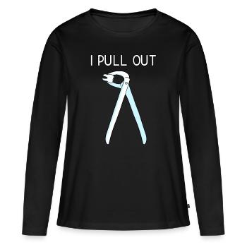Je sors forceps dentaires instruments dentistes toot - T-shirt manches longues Premium bio Femme - noir - Devant - Julia (174cm)