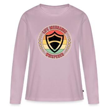 Insurance Agent Life Insurance Whisperer - Women's Premium Organic Long Sleeve Shirt - dusky pink - Front - Julia (174cm)