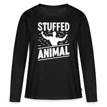 Strongman Stuffed Animal Gym Fitness Bodybuilding - Women's Premium Organic Long Sleeve Shirt - black - Front - Julia (174cm)