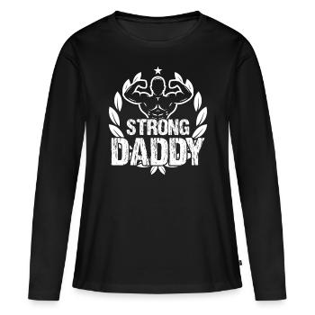 Strongman Strong Daddy Gym Fitness Bodybuilding - Frauen Premium Bio Langarmshirt - Schwarz - Vorne - Julia (174cm)