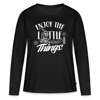 Enjoy the little things Microscope Microscopes - Women's Premium Organic Long Sleeve Shirt - black - Front - Julia (174cm)