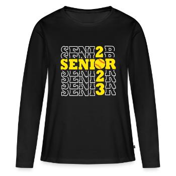 Class of 2023 Softball Senior Seniors Back to Scho - Women's Premium Organic Long Sleeve Shirt - black - Front - Julia (174cm)