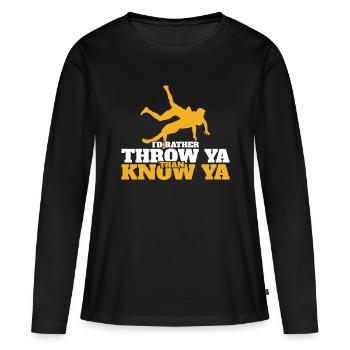 Wrestling Girl Definition - Funny Wrestling Girl - Women's Premium Organic Long Sleeve Shirt - black - Front - Julia (174cm)