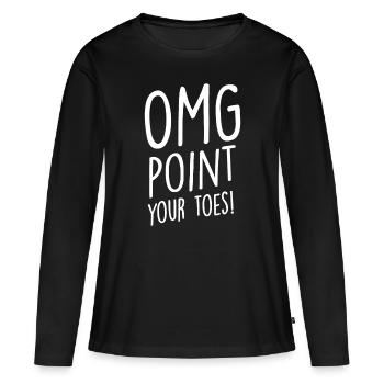 Drôle de danse à claquettes Cadeau Danse de chaussures | Cute Dancer Me - T-shirt manches longues Premium bio Femme - noir - Devant - Julia (174cm)