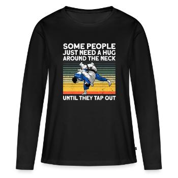 Je ne fais pas toujours de claquettes Danse Danseur Cadeau drôle - T-shirt manches longues Premium bio Femme - noir - Devant - Julia (174cm)