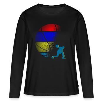 Basketball Basketball Player Ball Sports - Women's Premium Organic Long Sleeve Shirt - black - Front - Julia (174cm)