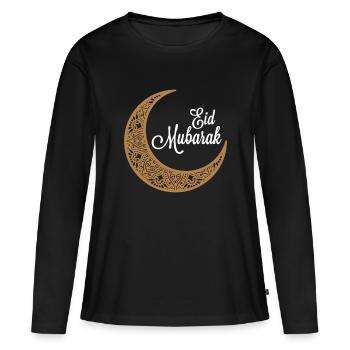 Eid Mubarak-Eid Al Fitr Islamic Holidays - Women's Premium Organic Long Sleeve Shirt - black - Front - Julia (174cm)