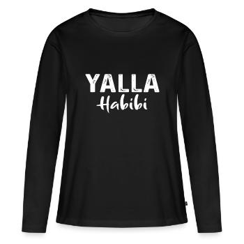 Yalla Habibi Arabic for let's go my friendyallah - Women's Premium Organic Long Sleeve Shirt - black - Front - Julia (174cm)