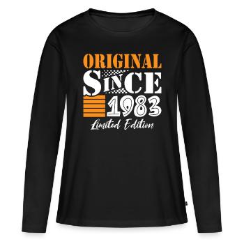 40th birthday born 1983 Original Since 1983 - Women's Premium Organic Long Sleeve Shirt - black - Front - Julia (174cm)
