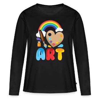 Art For Art Teacher - Frauen Premium Bio Langarmshirt - Schwarz - Vorne - Julia (174cm)