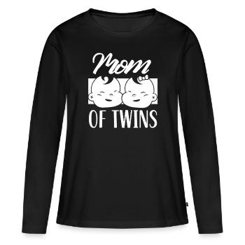 Mutter Von Zwillingen Zwillinge Zwilling Humor - Frauen Premium Bio Langarmshirt - Schwarz - Vorne - Julia (174cm)
