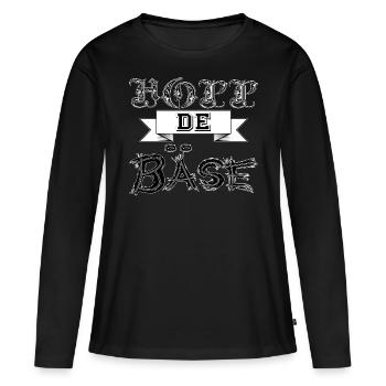 Hopp de Bäse - Frauen Premium Bio Langarmshirt - Schwarz - Vorne - Julia (174cm)