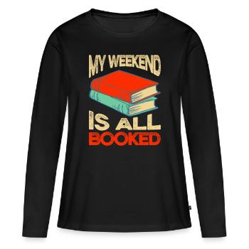 Buchliebhaber Geschenke Süße Buch Geschenkideen - Frauen Premium Bio Langarmshirt - Schwarz - Vorne - Julia (174cm)
