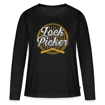 Schlossknacker Lock Picker Lock Picking Schloss - Frauen Premium Bio Langarmshirt - Schwarz - Vorne - Julia (174cm)