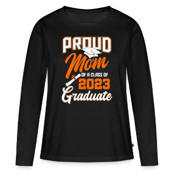 Stolze Mutter Der Abschlussklasse 2023 - Frauen Premium Bio Langarmshirt - Schwarz - Vorne - Julia (174cm)