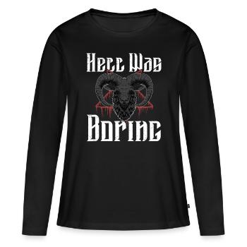 Satan Beelzebub Teufel Gothic Pentagram Mystisch - Frauen Premium Bio Langarmshirt - Schwarz - Vorne - Julia (174cm)