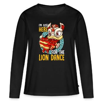 Nouvel An chinois 2023 Lion Dance Boy Girl Kids Red - T-shirt manches longues Premium bio Femme - noir - Devant - Julia (174cm)