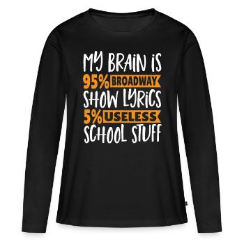 Broadway Musical Lover Musical Theater - T-shirt manches longues Premium bio Femme - noir - Devant - Julia (174cm)
