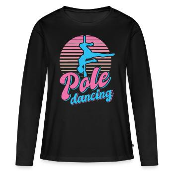 Pole Dance Dancer, Pole Dance, Pole Dancing - T-shirt manches longues Premium bio Femme - noir - Devant - Julia (174cm)
