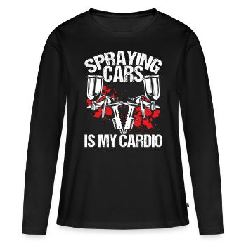 Car Painter Spraying Cards is my Cardio Painting - Women's Premium Organic Long Sleeve Shirt - black - Front - Julia (174cm)