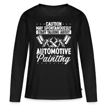 Car Detailer Automotive Spraying Painting - Women's Premium Organic Long Sleeve Shirt - black - Front - Julia (174cm)