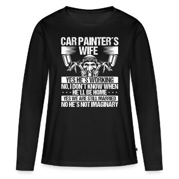 Autobody Technician Wife Car Detailer Painting - Frauen Premium Bio Langarmshirt - Schwarz - Vorne - Julia (174cm)