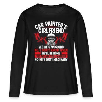Autobody Girlfriend Car Detailer Auto Painting - Women's Premium Organic Long Sleeve Shirt - black - Front - Julia (174cm)