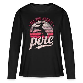 Pole Dance Dancer, Pole Dance, Pole Dancing - T-shirt manches longues Premium bio Femme - noir - Devant - Julia (174cm)