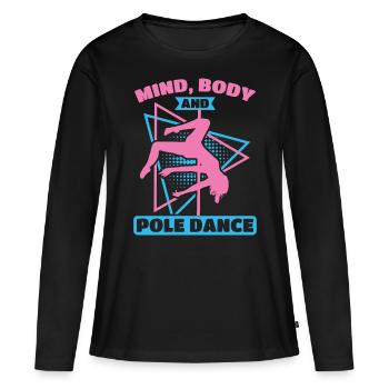 Pole Dance Dancer, Pole Dance, Pole Dancing - T-shirt manches longues Premium bio Femme - noir - Devant - Julia (174cm)