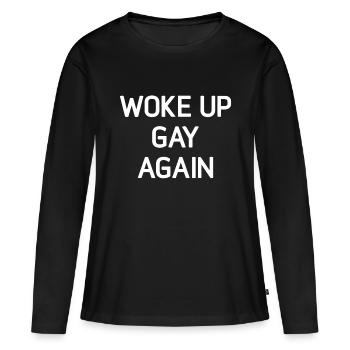 Je me suis réveillé à nouveau gay, drôle, LGBT LGBT LGBT Dictons LGBTQ - T-shirt manches longues Premium bio Femme - noir - Devant - Julia (174cm)