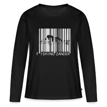 Zander - Pêche au sandre - T-shirt manches longues Premium bio Femme - noir - Devant - Julia (174cm)