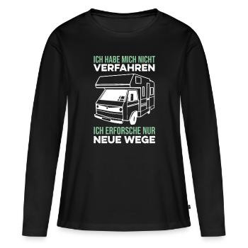 Nicht verfahren lustiger Camper Spruch Wohnmobil - Frauen Premium Bio Langarmshirt - Schwarz - Vorne - Julia (174cm)