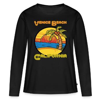 Venice Beach Sunset Holiday California Pa - Women's Premium Organic Long Sleeve Shirt - black - Front - Julia (174cm)