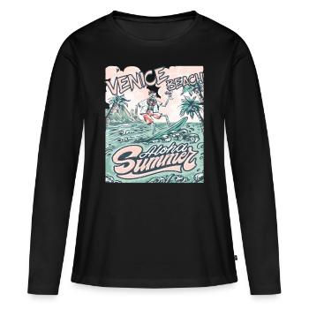 Family Vacation California Venice Beach Palme Ozea - Women's Premium Organic Long Sleeve Shirt - black - Front - Julia (174cm)