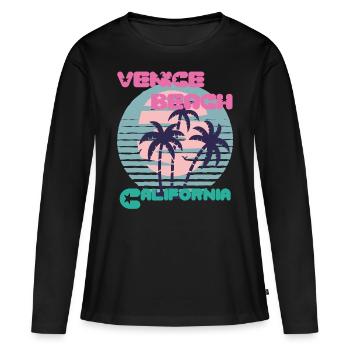 Surfboard California Venice Beach Surfing Ocean Va - Women's Premium Organic Long Sleeve Shirt - black - Front - Julia (174cm)