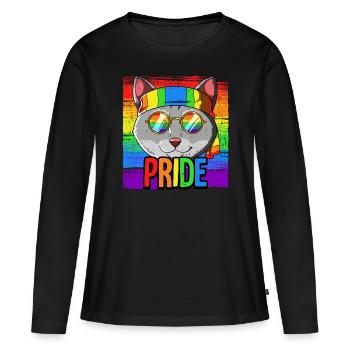 Pride LGBTQ Christopher Street Day Kostüm Pride - Frauen Premium Bio Langarmshirt - Schwarz - Vorne - Julia (174cm)