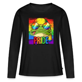 Pride LGBTQ Christopher Street Day Kostüm Pride - Frauen Premium Bio Langarmshirt - Schwarz - Vorne - Julia (174cm)
