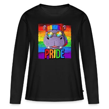 Pride LGBTQ Christopher Street Day Kostüm Pride - Frauen Premium Bio Langarmshirt - Schwarz - Vorne - Julia (174cm)
