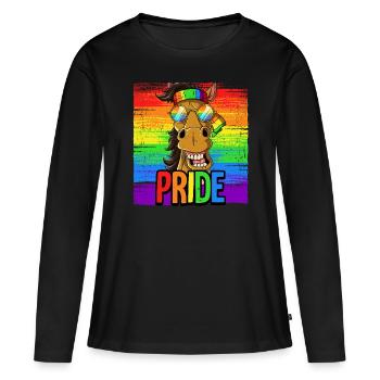 Pride LGBTQ Christopher Street Day Kostüm Pride - Frauen Premium Bio Langarmshirt - Schwarz - Vorne - Julia (174cm)
