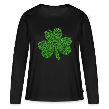 St Patricks Day Gaming Jungen Videospiel Gamer Geschenk - Frauen Premium Bio Langarmshirt - Schwarz - Vorne - Julia (174cm)