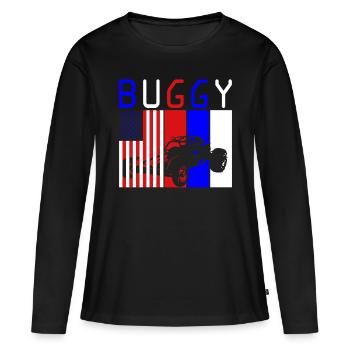 Sable tout-terrain tout-terrain buggy - T-shirt manches longues Premium bio Femme - noir - Devant - Julia (174cm)