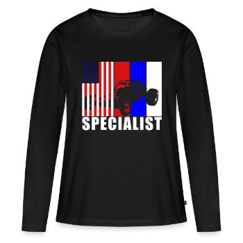 Buggy Racer Hobby USA Flag USA - T-shirt manches longues Premium bio Femme - noir - Devant - Julia (174cm)