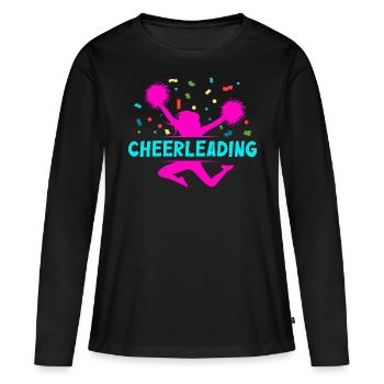 Cheerleading - Frauen Premium Bio Langarmshirt - Schwarz - Vorne - Julia (174cm)