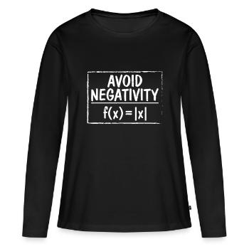 Avoid Negativity Funny Math Problem Engineeravoid - Women's Premium Organic Long Sleeve Shirt - black - Front - Julia (174cm)