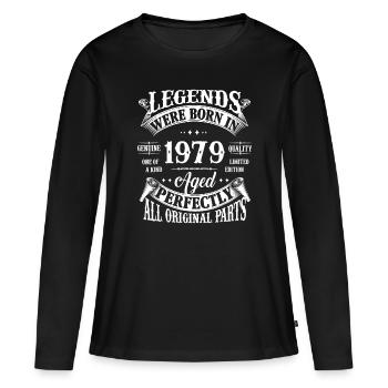 43. Geburtstag Vintage Legends geboren in 1979 43 Jahr - Frauen Premium Bio Langarmshirt - Schwarz - Vorne - Julia (174cm)