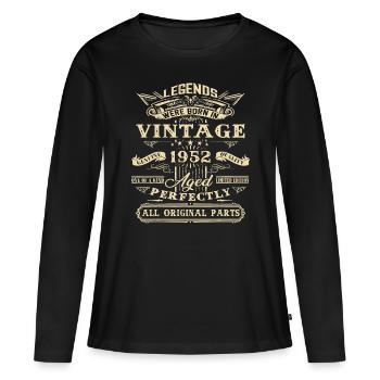 Cadeau d’anniversaire de 70 ans pour les légendes nées en 1952 70 ans - T-shirt manches longues Premium bio Femme - noir - Devant - Julia (174cm)